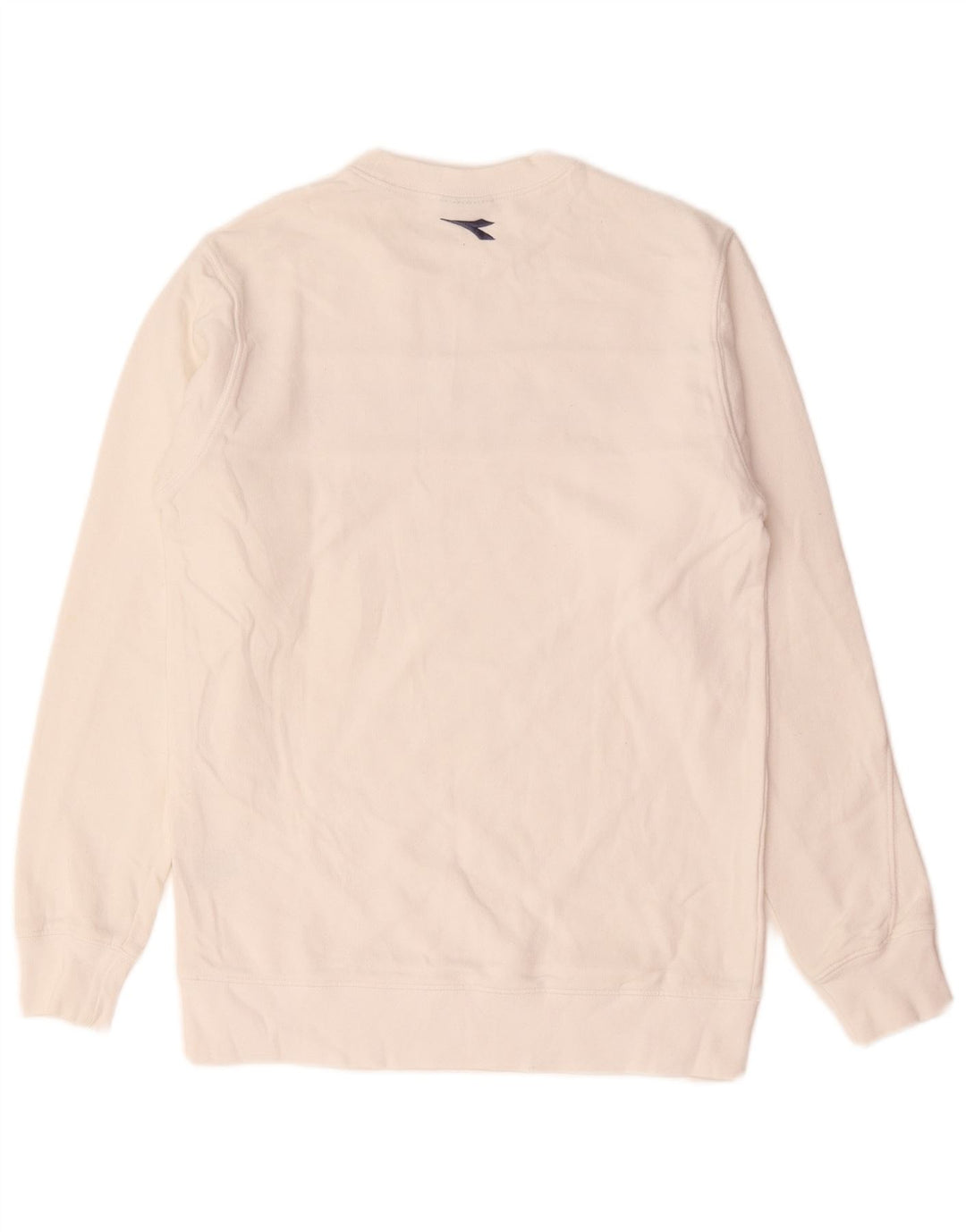 Felpa grafica da uomo Diadora Maglione piccolo in cotone bianco