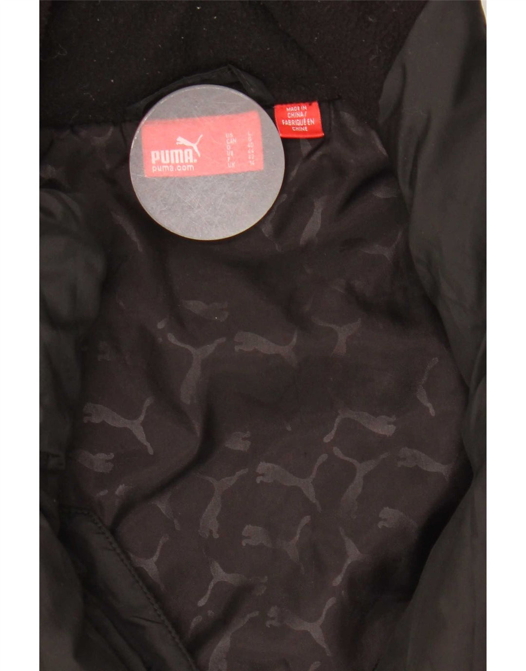 Giacca imbottita Puma da donna UK 14 grande nera