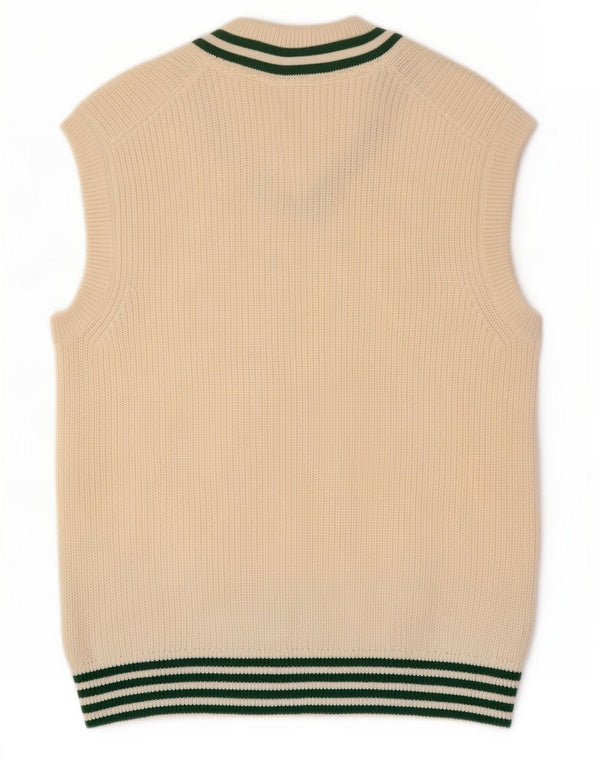 Gant Canottiera da uomo Canotta piccola in cotone a righe bianco sporco