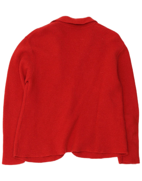Maglione cardigan da donna Dolomite UK 16 grande lana rossa
