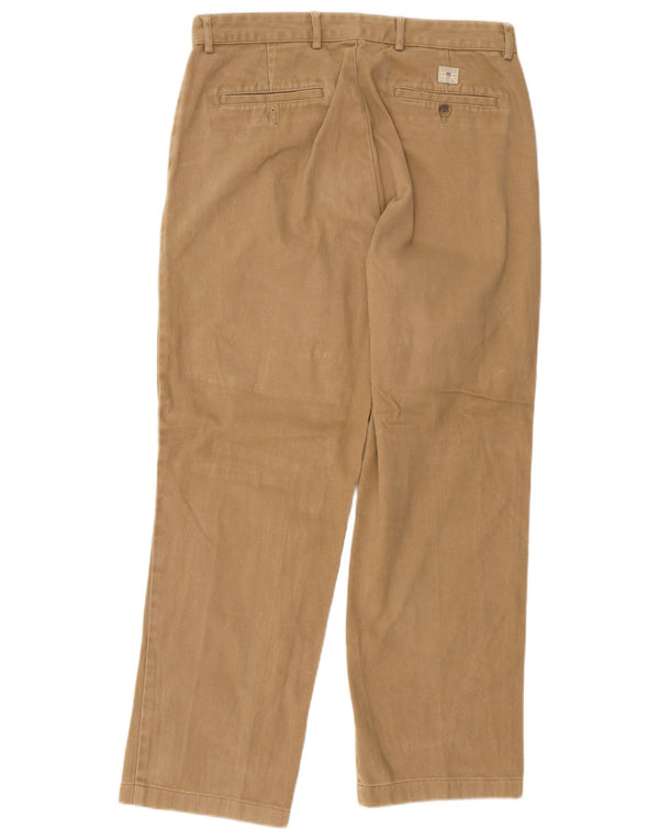Pantaloni chino dritti da uomo Gant W34 L34 in cotone marrone