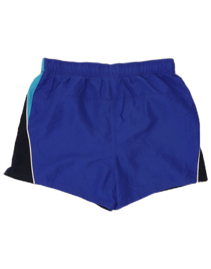 Pantaloncini sportivi Nike da uomo in poliestere color block blu medio