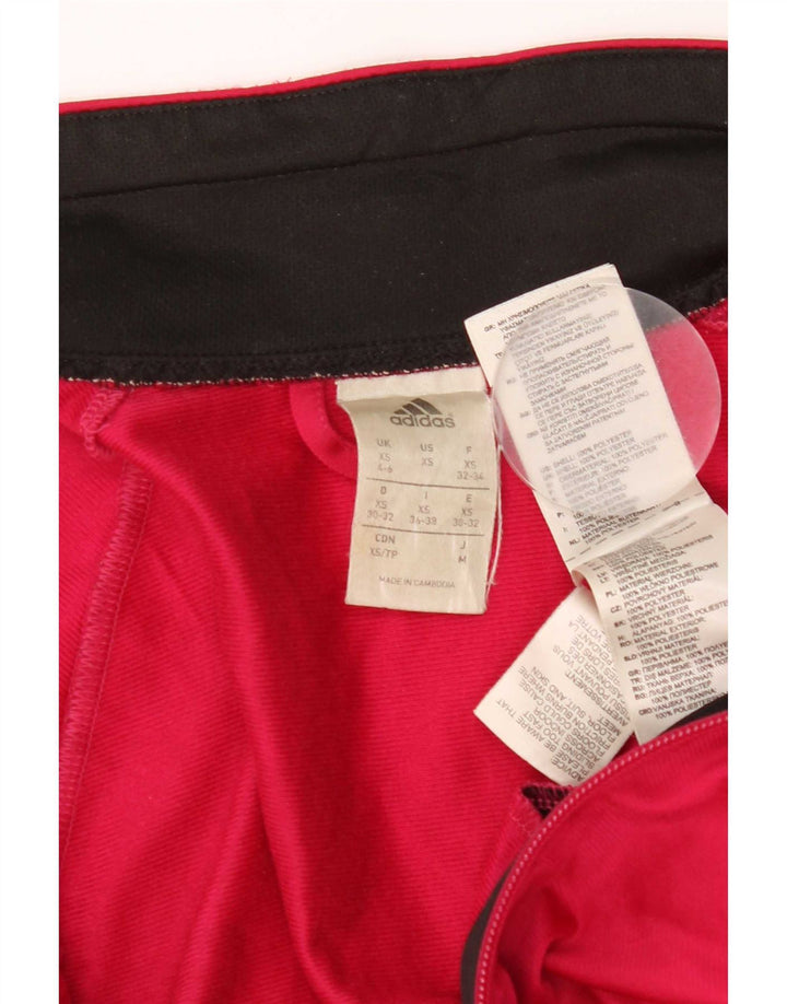 Giacca da tuta da donna Adidas UK 4/6 XS poliestere rosa