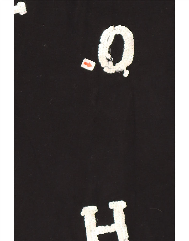 Abito aderente grafico da donna Moschino UK 14 Designer nero medio