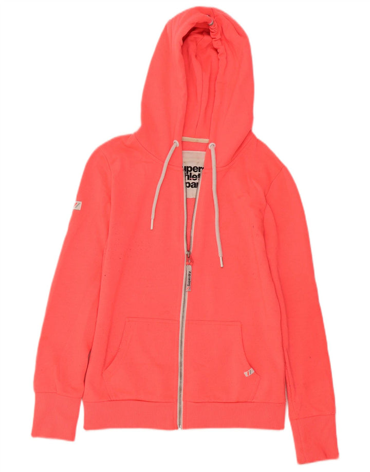 Felpa con cappuccio e zip da donna Superdry UK 10 Small Pink Poliestere