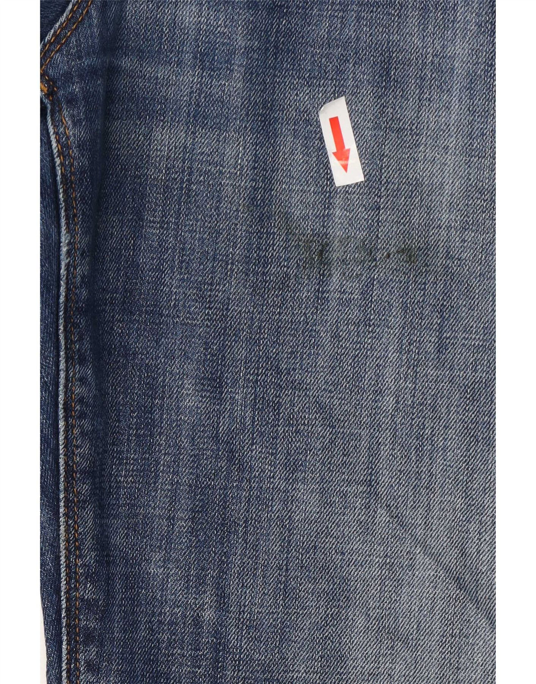 Jeans dritti invecchiati da uomo Tommy Hilfiger W32 L32 cotone blu