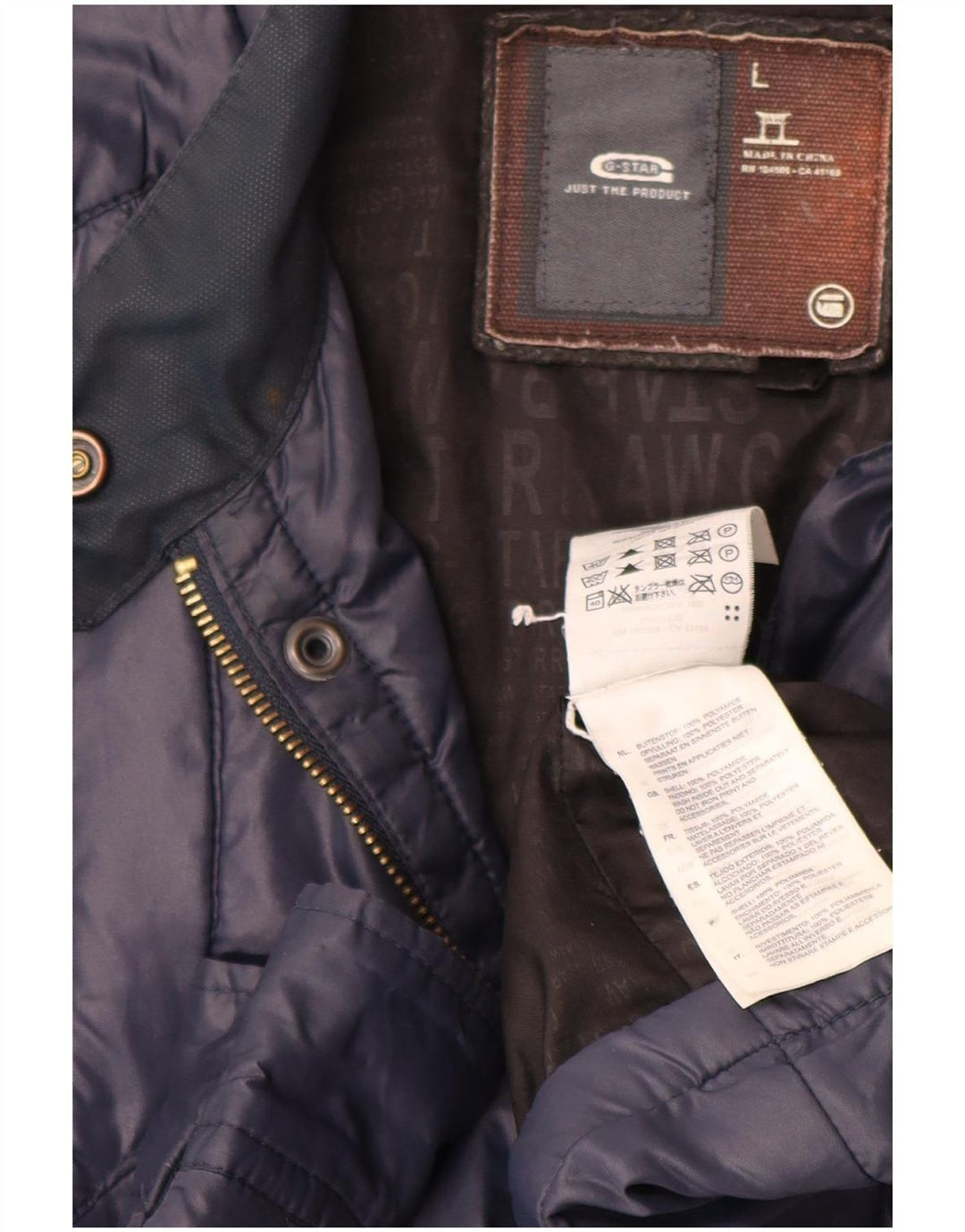 Giacca imbottita da uomo G-Star UK 40 Large Blu Navy in poliammide