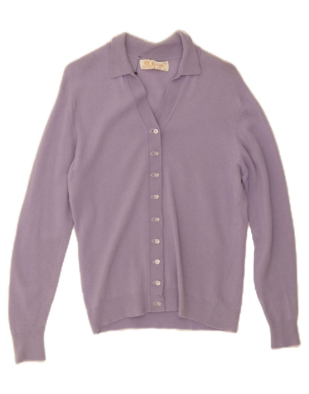 PRINGLE Womens Oversized Cardigan Sweater IT 37/38 XS Purple Wool Vintage Pringle and Second-Hand Pringle from Messina Hembry 