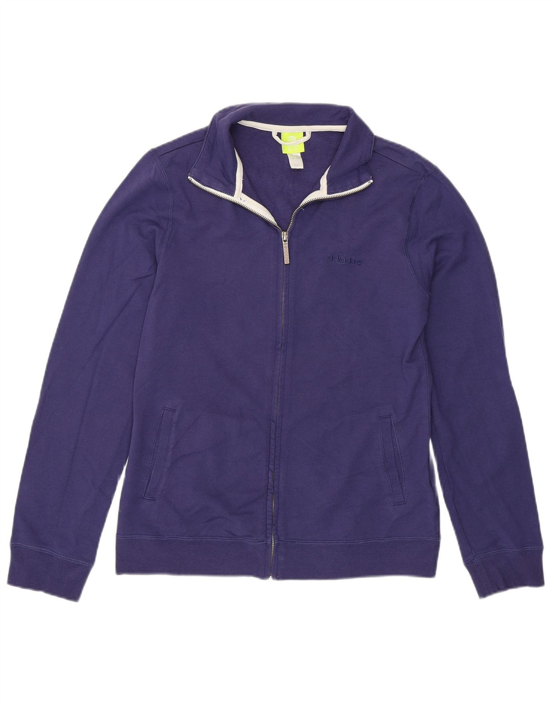 Giacca da tuta da donna Adidas Neo Label UK 14 cotone blu medio