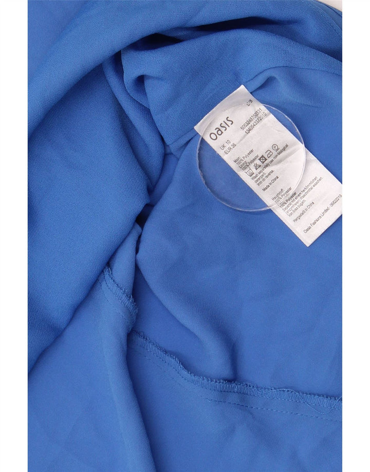 Canottiera corta da donna Oasis UK 10 piccola blu poliestere