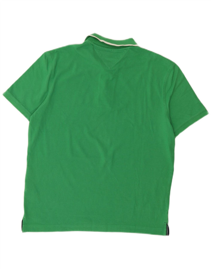 Polo da golf da uomo Tommy Hilfiger grande in cotone verde