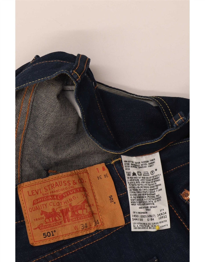 Levi's Uomo 501 Jeans dritti W34 L34 Cotone blu navy