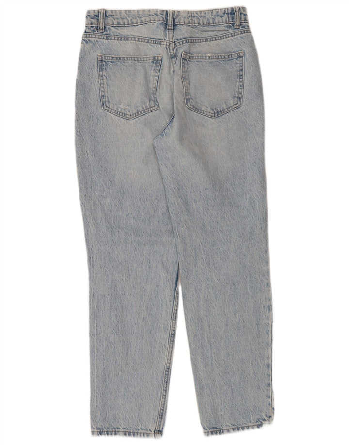ZARA Womens Distressed Straight Jeans EU 36 XS W26 L28 Blue