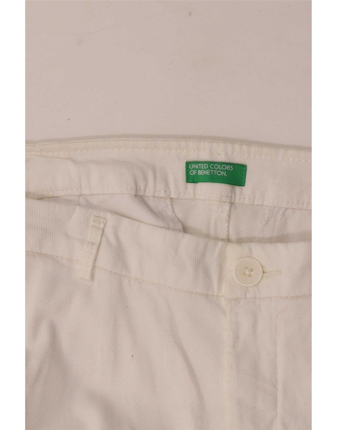 Pantaloni corti dritti da donna Benetton W32 L25 bianchi