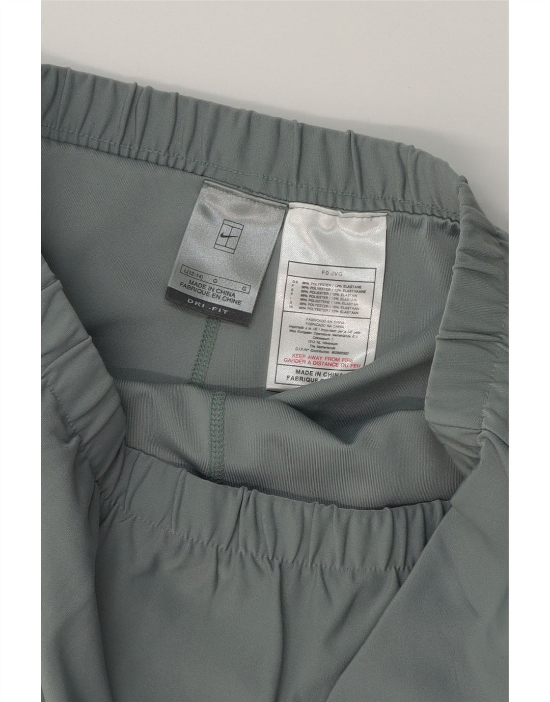 NIKE Womens Dri Fit Tennis Skirt US 12/14 Large  Grey Polyester Vintage Nike and Second-Hand Nike from Messina Hembry 