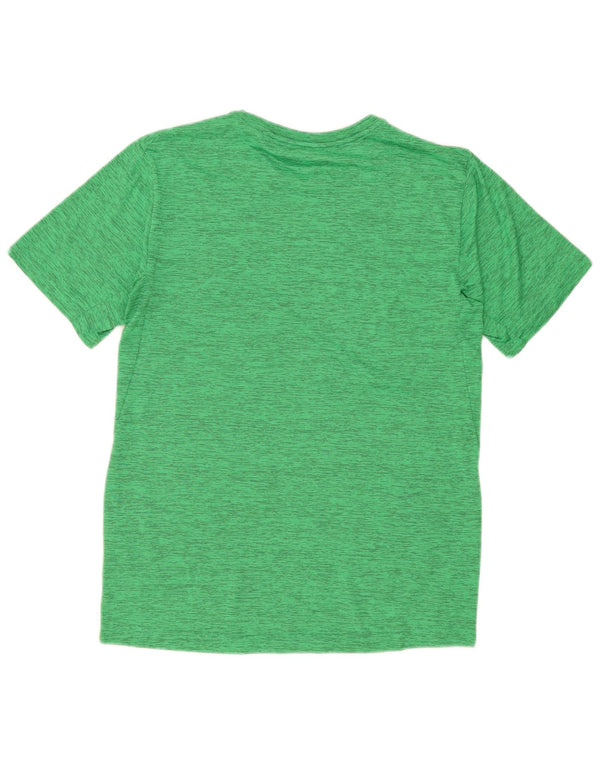 T-shirt Nike Dri Fit da uomo in poliestere chiazzato verde medio