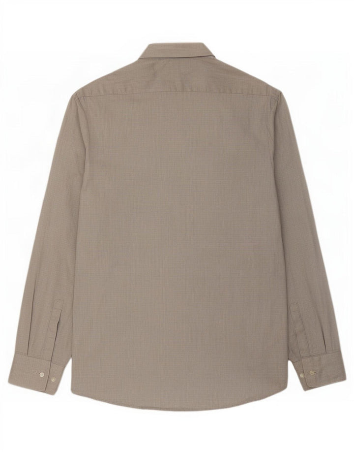 Camicia da uomo Hugo Boss taglia 38 15 cotone a righe grigio medio