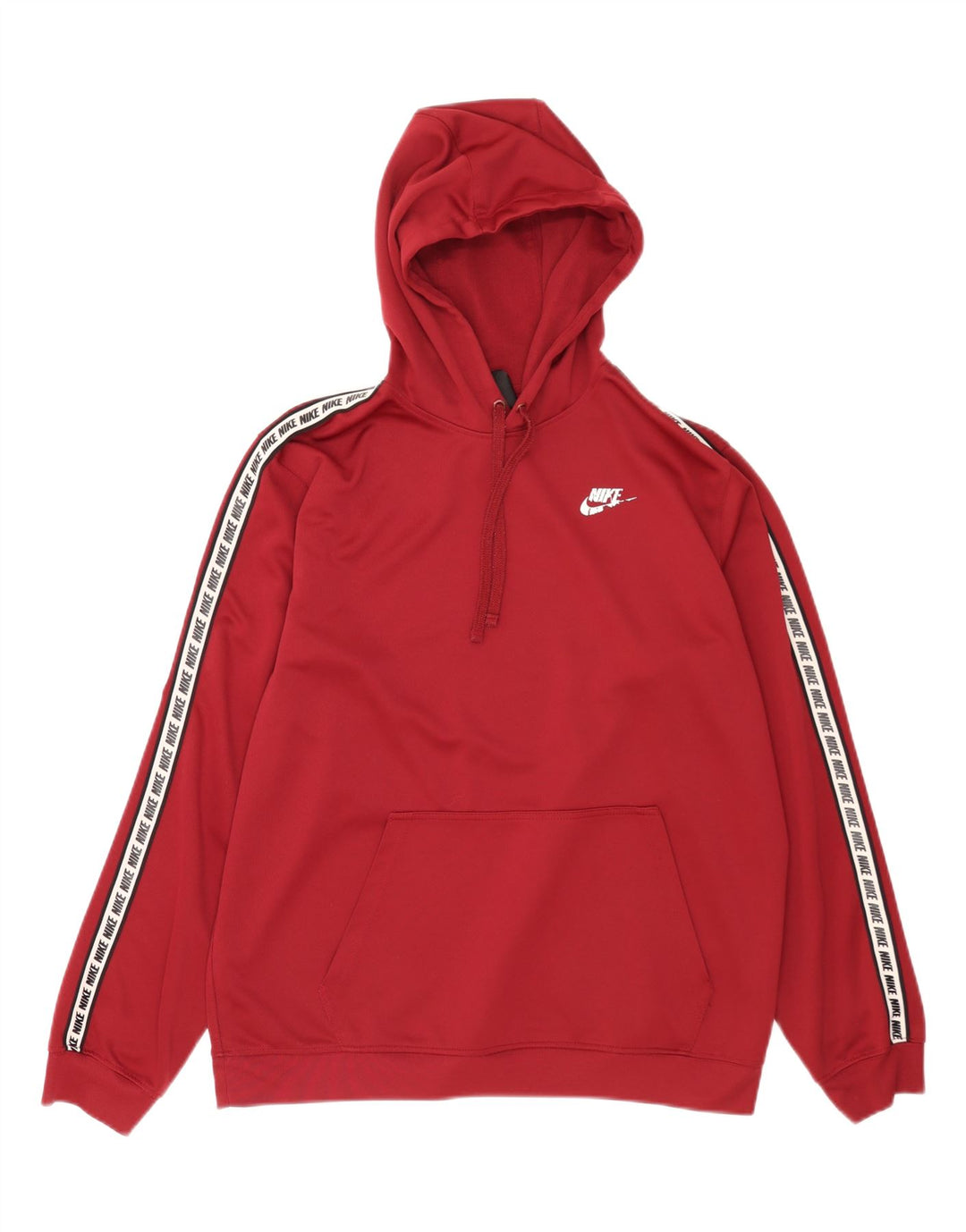 Felpa con cappuccio grafica Nike da uomo, grande, in poliestere bordeaux