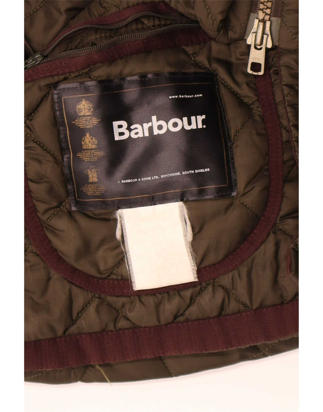 Giacca trapuntata da uomo Barbour taglia 42 XL color block verde