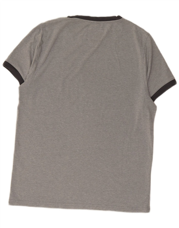 T-shirt grafica da uomo MUSTO Top grigio medio chiazzato