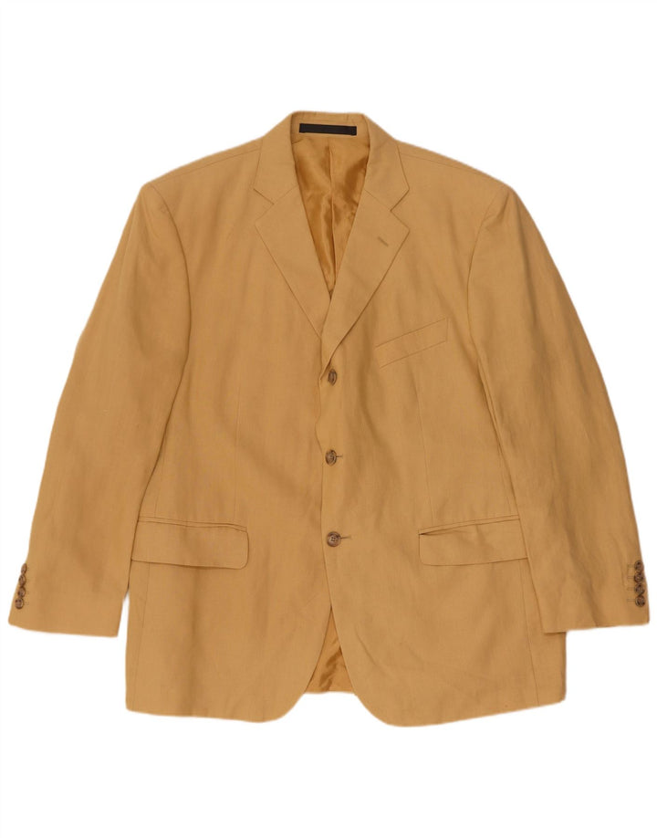 Giacca blazer a 3 bottoni Marks & Spencer da uomo UK 42 grande lino beige