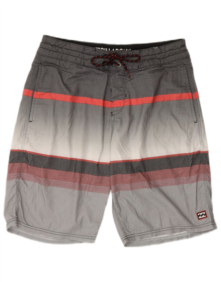 Pantaloncini da bagno da uomo BILLABONG piccoli in cotone a righe grigie