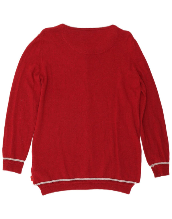 Maglione cardigan da donna KAPPA UK 18 XL lana rossa