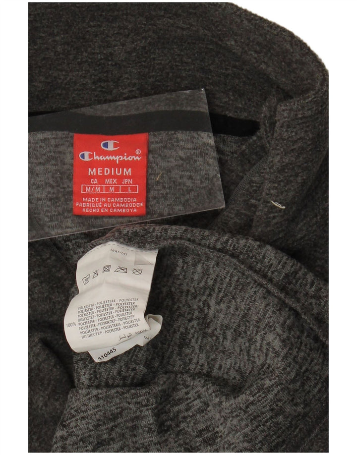 Maglione in pile da uomo con collo e zip CHAMPION Poliestere chiazzato grigio medio