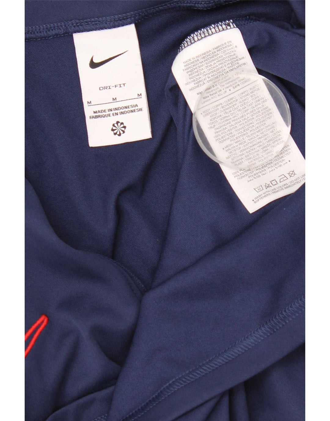 Top della tuta pullover Nike Dri Fit da uomo, color block medio blu navy