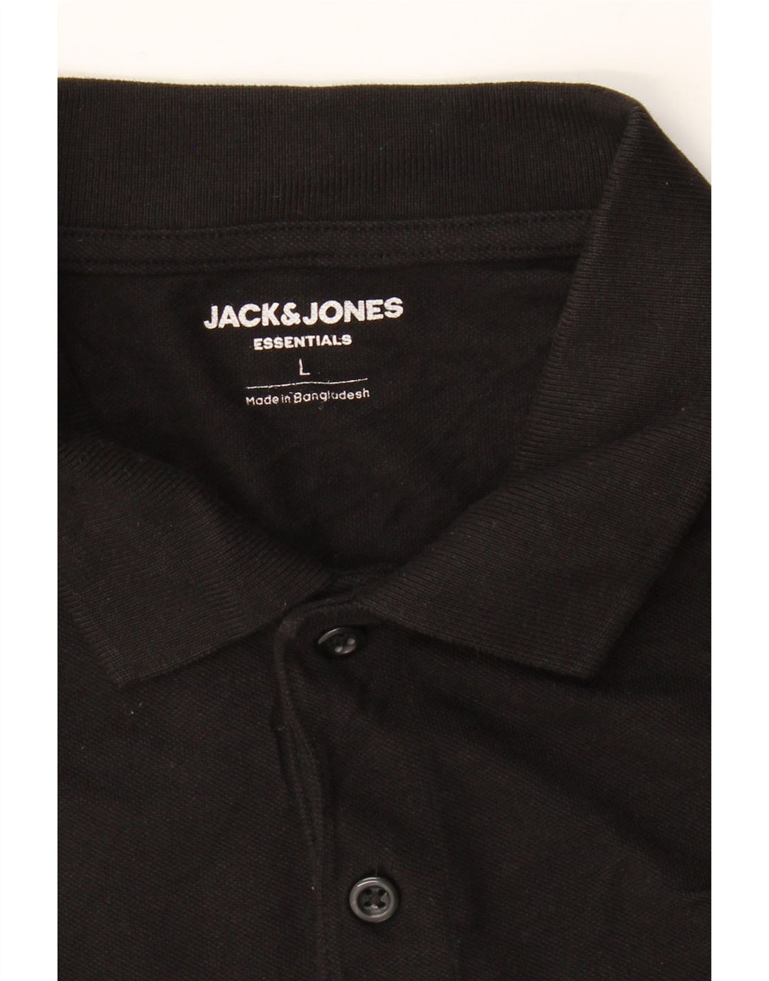 JACK & JONES Mens Polo Shirt Large Black Cotton Vintage Jack & Jones and Second-Hand Jack & Jones from Messina Hembry 