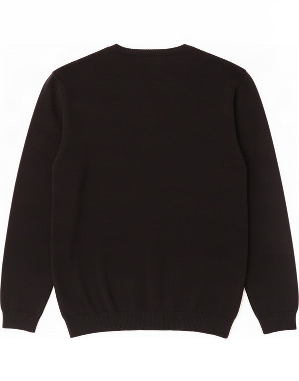 Hugo Boss Womens Regular Fit V-Neck Jumper Sweater XL Black Cotton