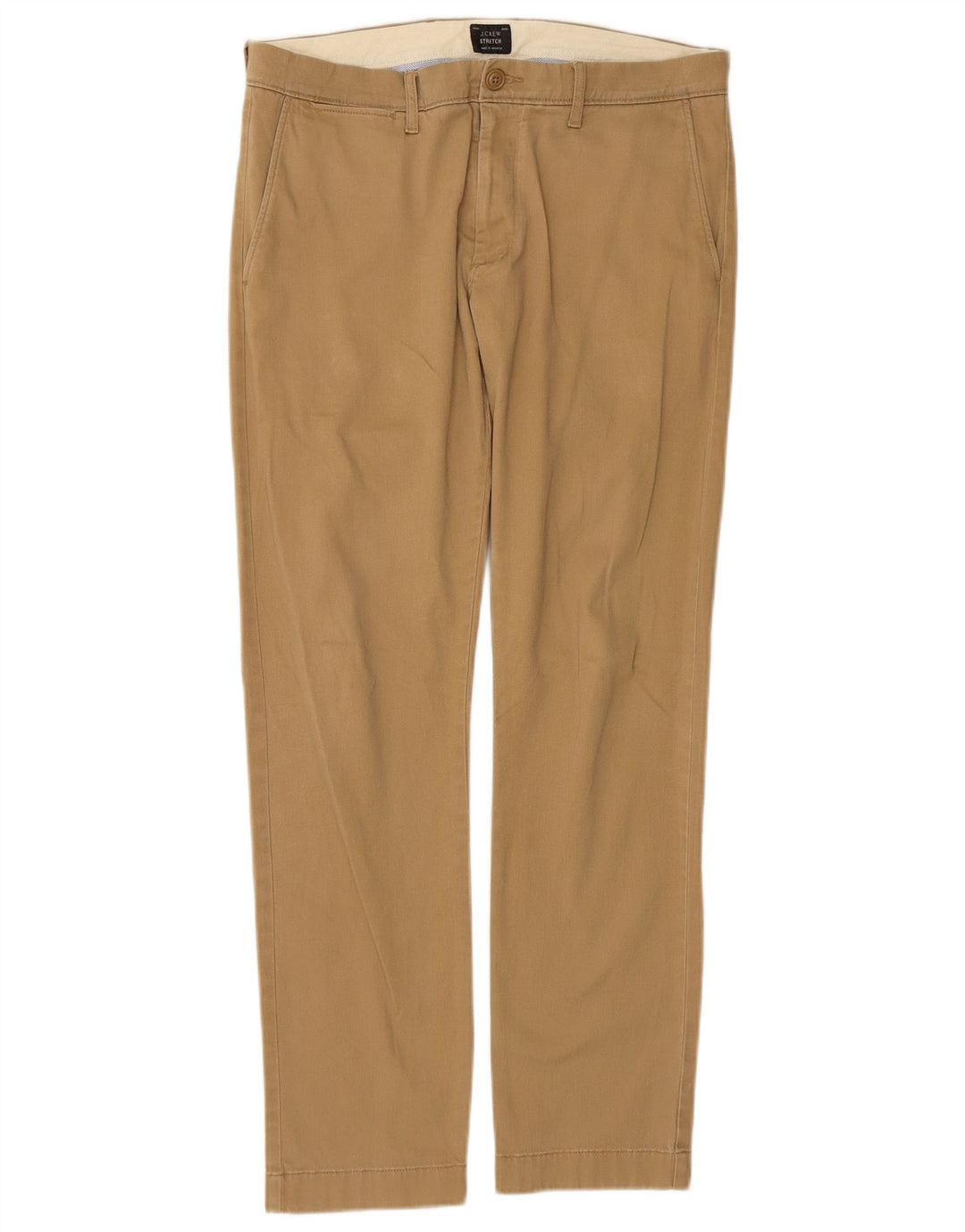 Pantaloni chino dritti da uomo J. CREW W31 L30 in cotone beige