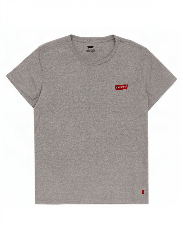 T-shirt da uomo Levi's Top in cotone mélange grigio medio