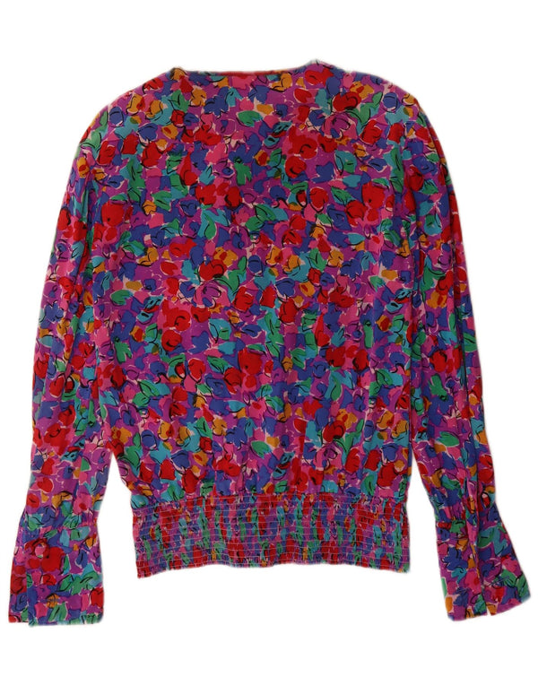 Camicetta da donna Adrianna Papell UK 12 media floreale multicolore