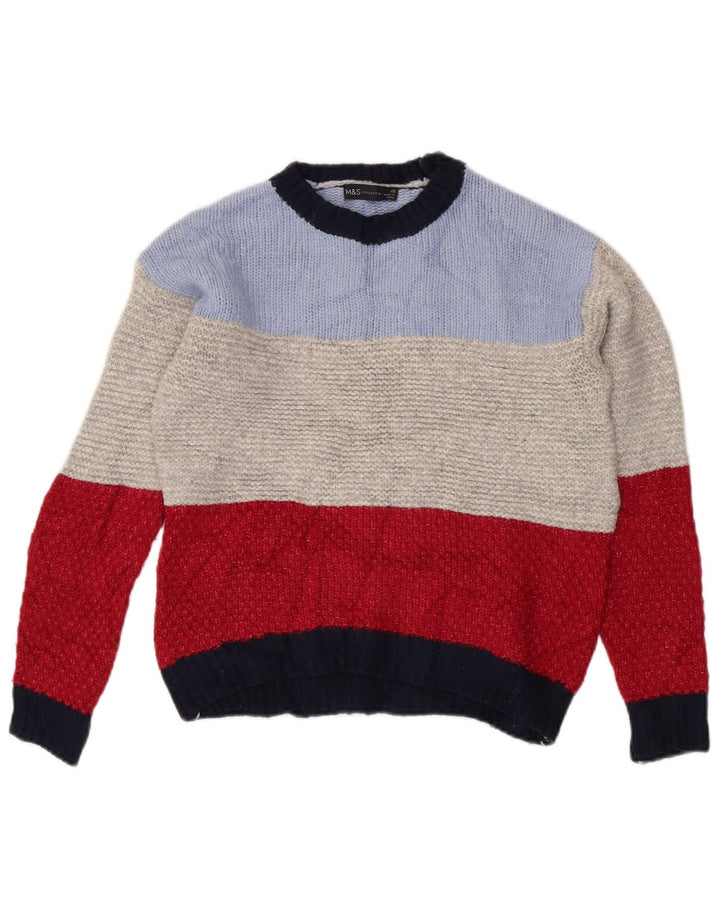 Maglione maglione con scollo a barca da donna Marks & Spencer UK 6 XS multicolore