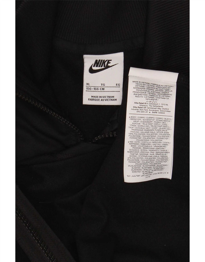 Giacca corta della tuta da ragazza Nike 13-14 anni XL poliestere nero