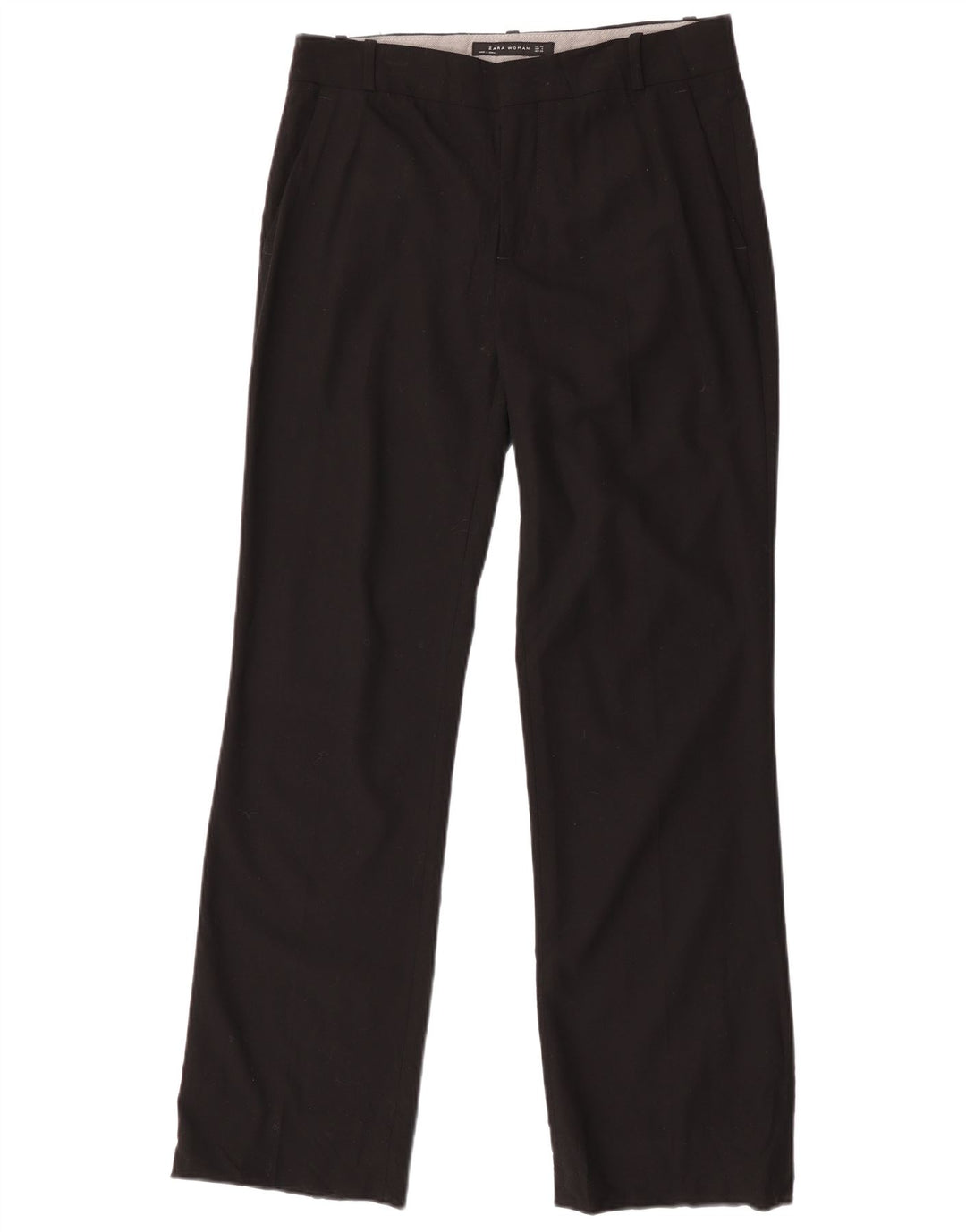 Pantaloni chino dritti da donna Zara EU 38 Small W28 L31 Poliestere nero