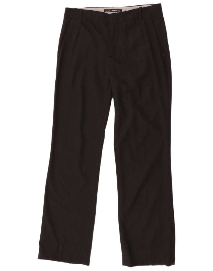 Pantaloni chino dritti da donna Zara EU 38 Small W28 L31 Poliestere nero