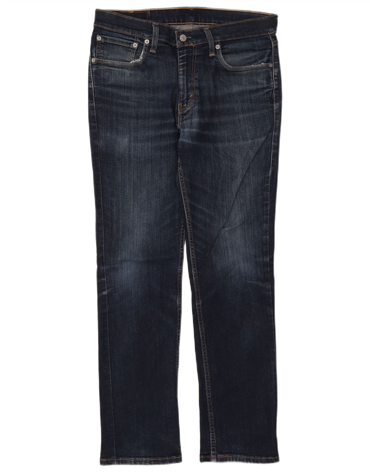 Levi's Uomo 511 Slim Jeans W32 L30 Blu Navy Cotone