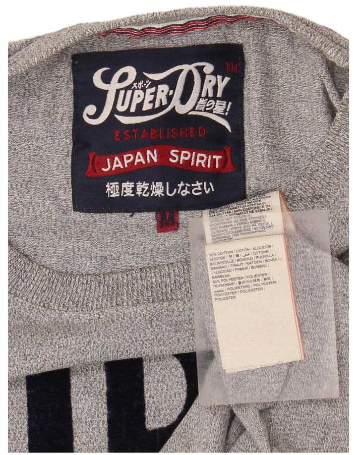 T-shirt grafica da uomo SUPERDRY Top in cotone grigio medio