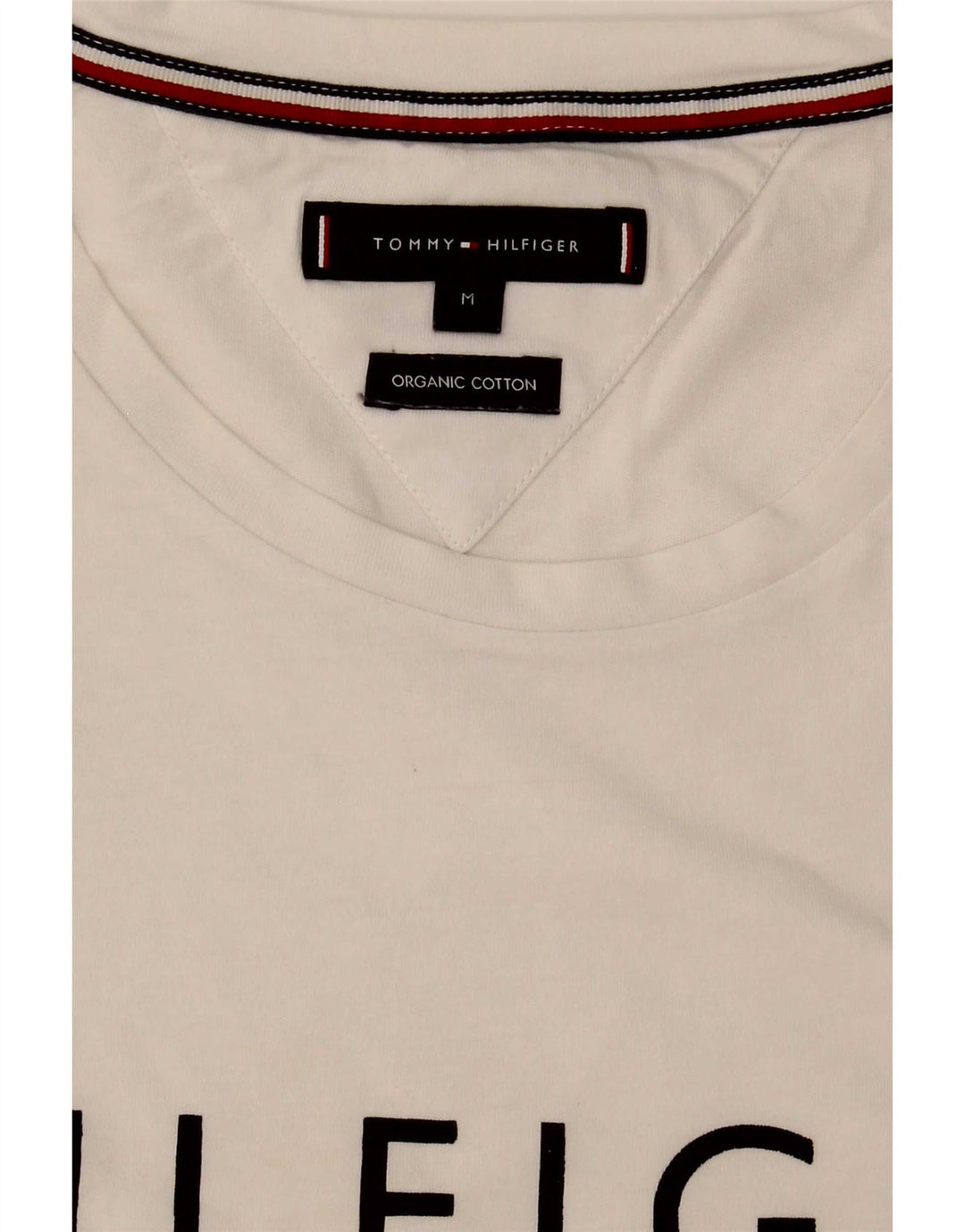 T-shirt grafica da uomo Tommy Hilfiger Top in cotone bianco medio