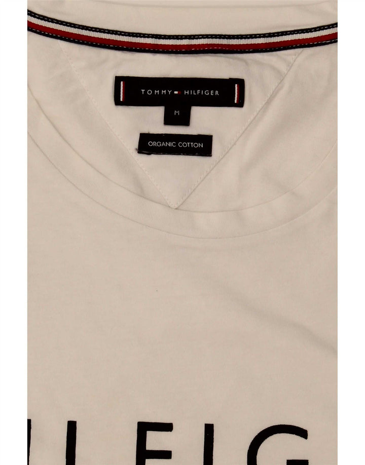 T-shirt grafica da uomo Tommy Hilfiger Top in cotone bianco medio