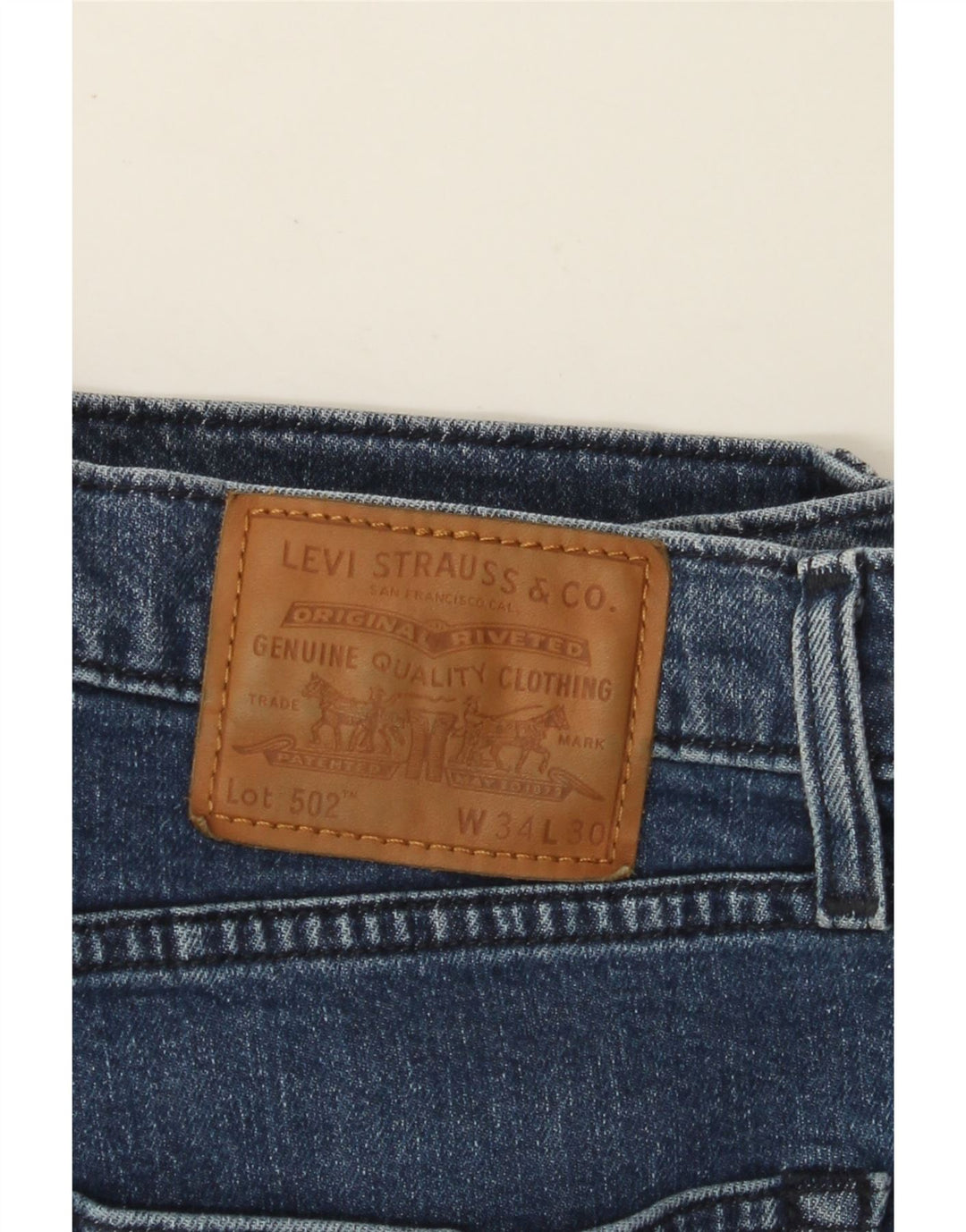 Levi's Jeans 502 affusolati da uomo W34 L30 in cotone blu