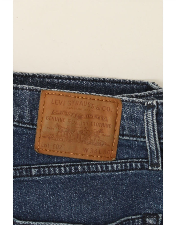 Levi's Jeans 502 affusolati da uomo W34 L30 in cotone blu