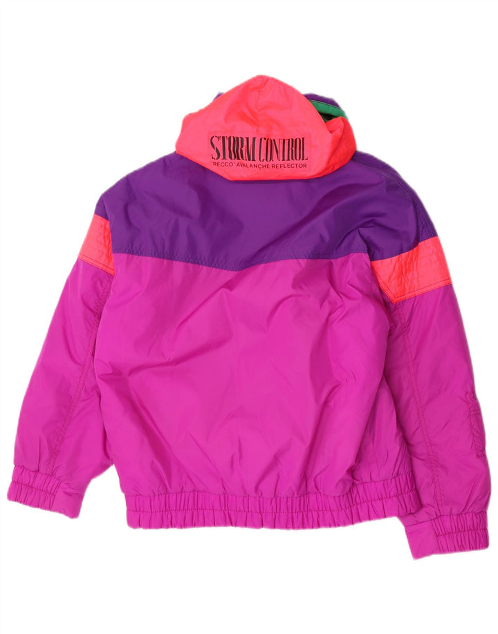 Giacca da sci con cappuccio da donna Nevica US 6 nylon color block rosa medio
