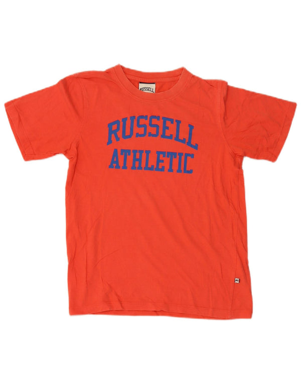 T-shirt grafica da ragazzo Russell Athletic Top 13-14 anni in cotone rosso