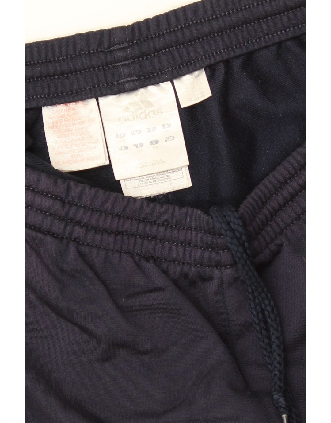 Pantaloni da tuta da uomo ADIDAS grandi in poliestere blu navy
