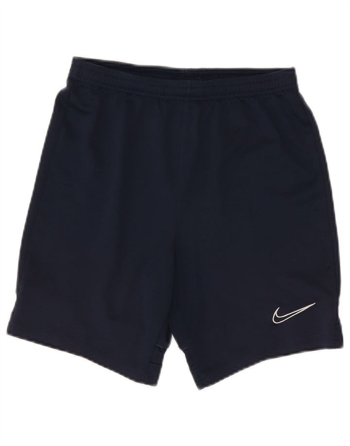 Pantaloncini sportivi Nike da ragazzo Dri Fit 12-13 anni Large blu navy in poliestere