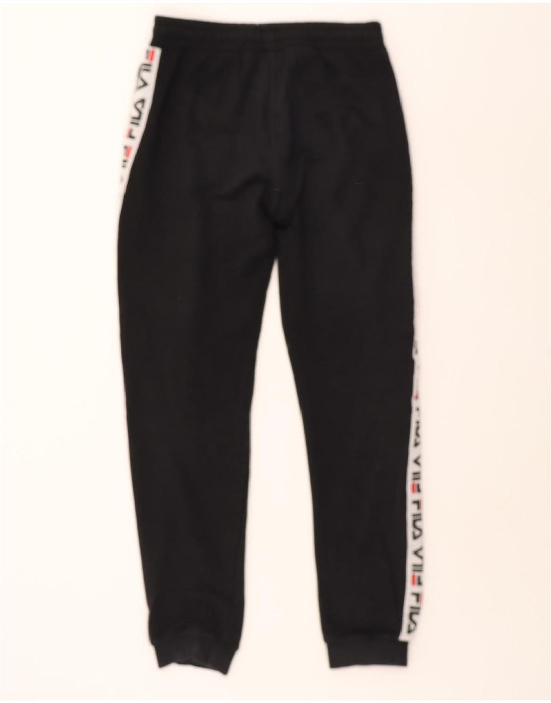 FILA Mens Graphic Tracksuit Trousers Joggers Small  Black Cotton Vintage Fila and Second-Hand Fila from Messina Hembry 