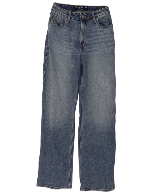 Jeans dritti a vita alta Hollister da donna Vintage Fit US 2 XS W26 L30 Blu